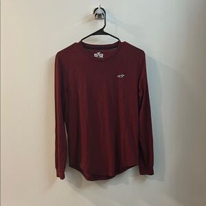 Hollister Must-Have Collection Maroon Long Sleeve Tee
